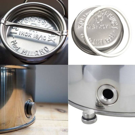 Bańka z kranem Asia beczka ze stali inox 3l 